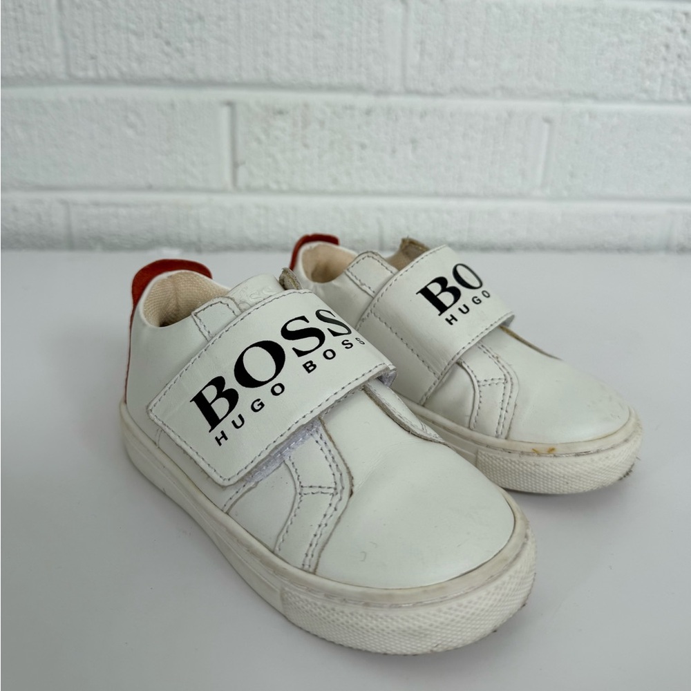 Boss Kids Sneakers in White and Red